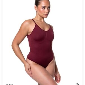 Women's Burgundy Shapewear Bodysuit Thong Heyshape
